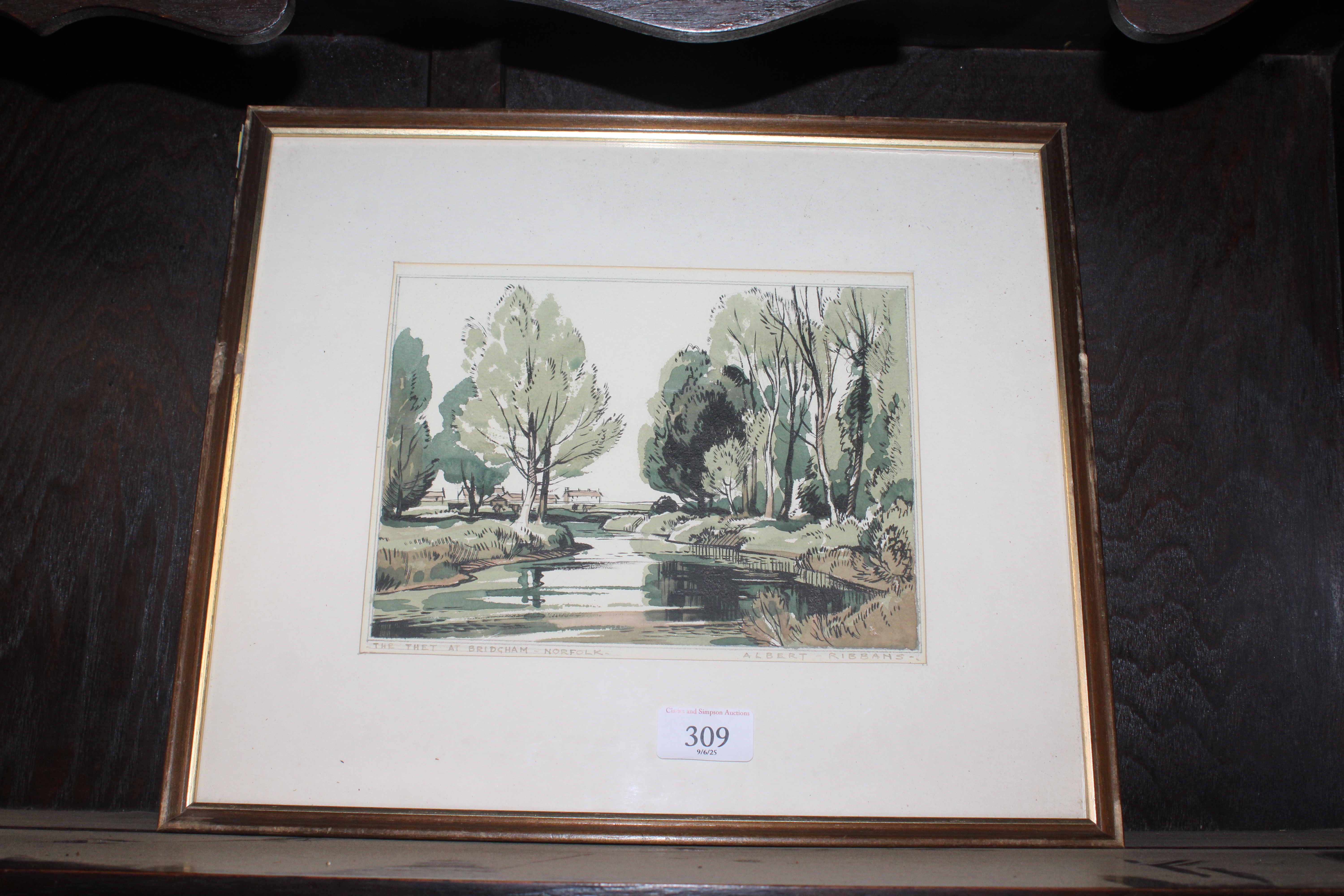 Albert Charles Ribbans | The Thet at Bridgham Norfolk | MutualArt