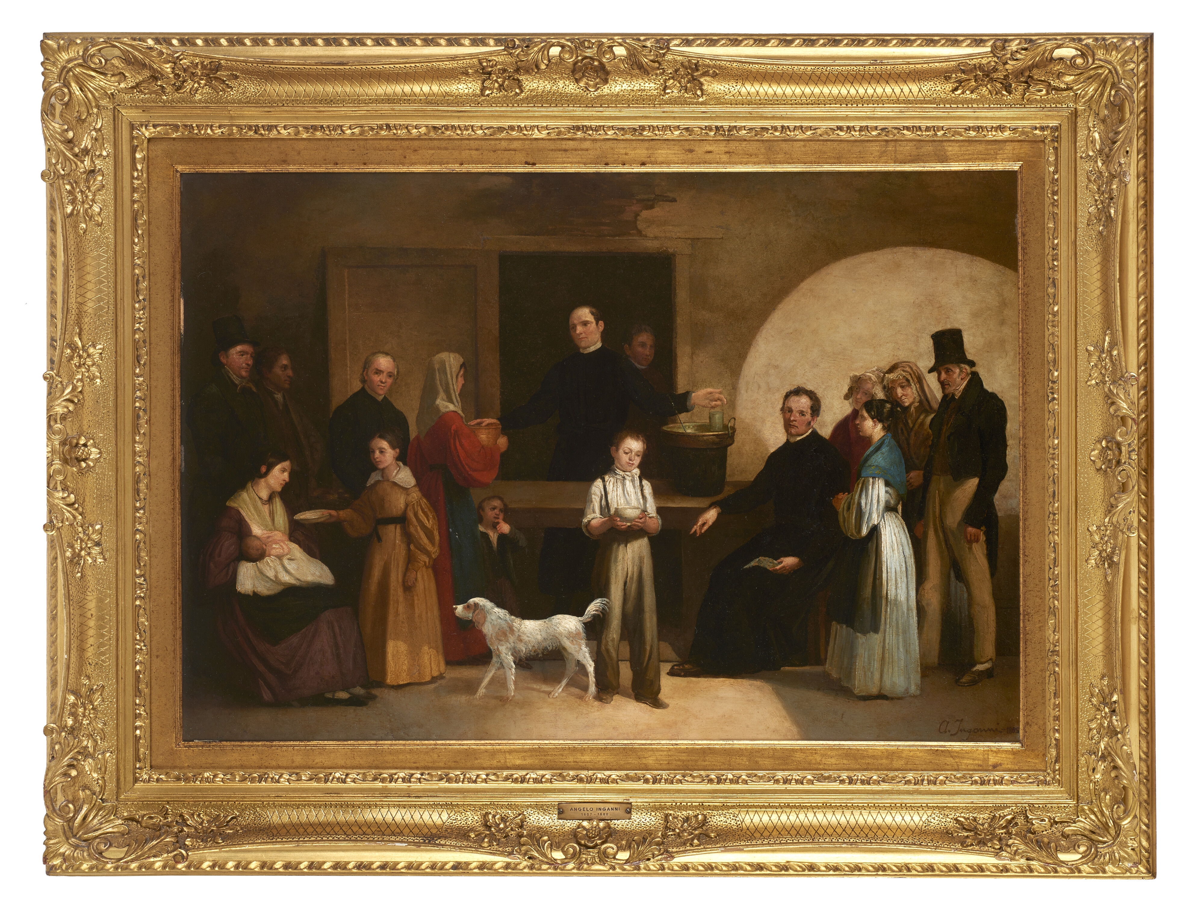Angelo Inganni | La distribuzione della minestra ai poveri (1865 ...