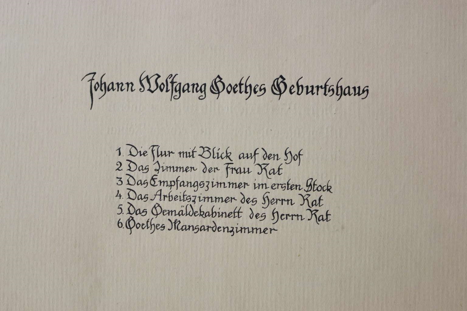 Artwork by Paul Prött, Goehtes Geburtshaus, Made of 6 Aquatintaradierungen auf Btten