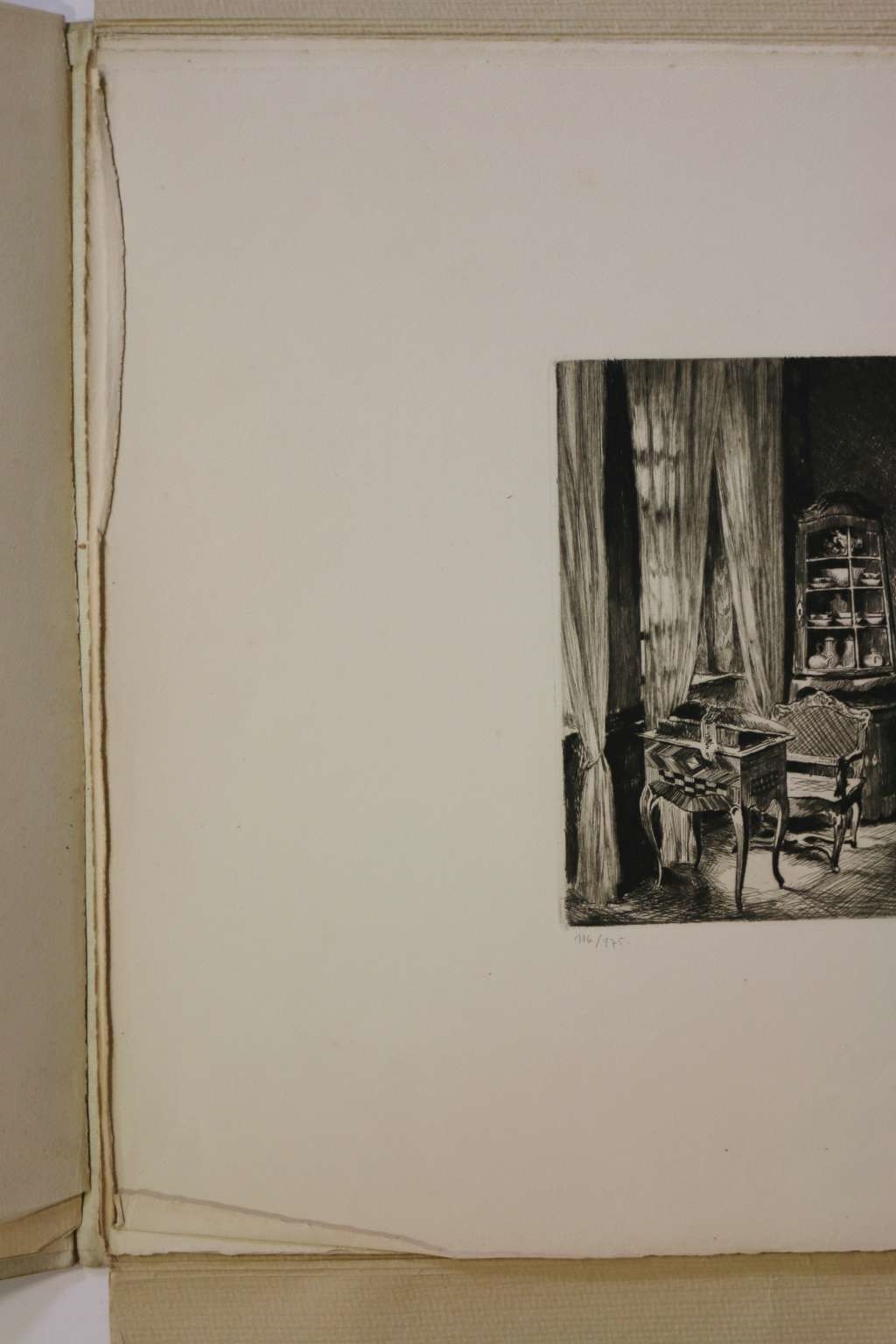 Artwork by Paul Prött, Goehtes Geburtshaus, Made of 6 Aquatintaradierungen auf Btten