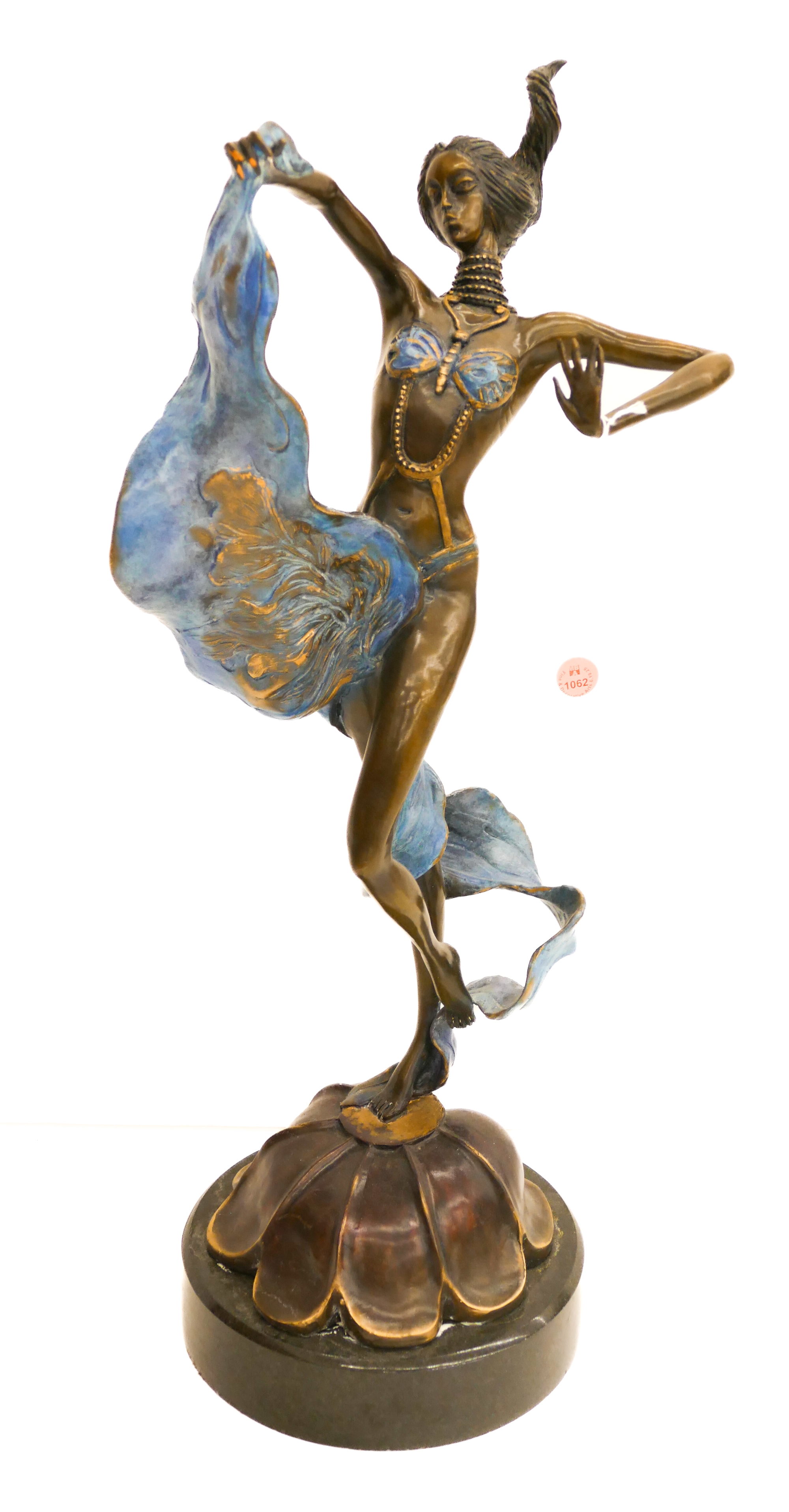 Artwork by Sergey Kazaryan, Exotic Dancer, Made of Patinated Bronze Sculpture
