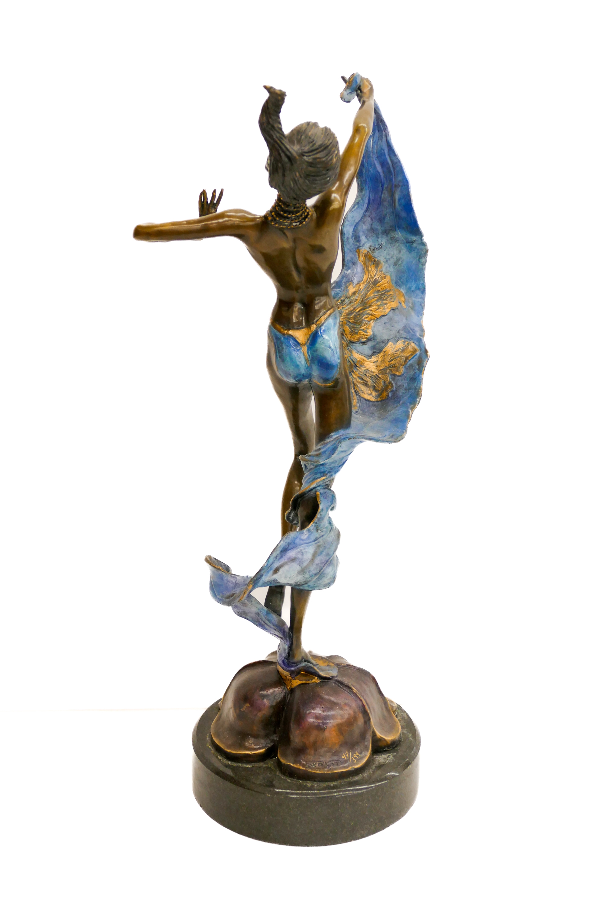 Artwork by Sergey Kazaryan, Exotic Dancer, Made of Patinated Bronze Sculpture