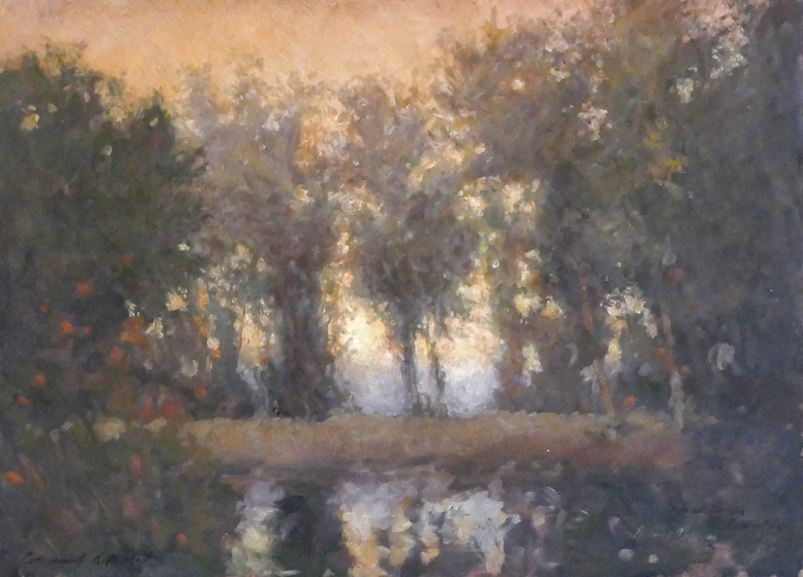 June Stratton | Cottonwood Reflected - Twilight Dream | MutualArt