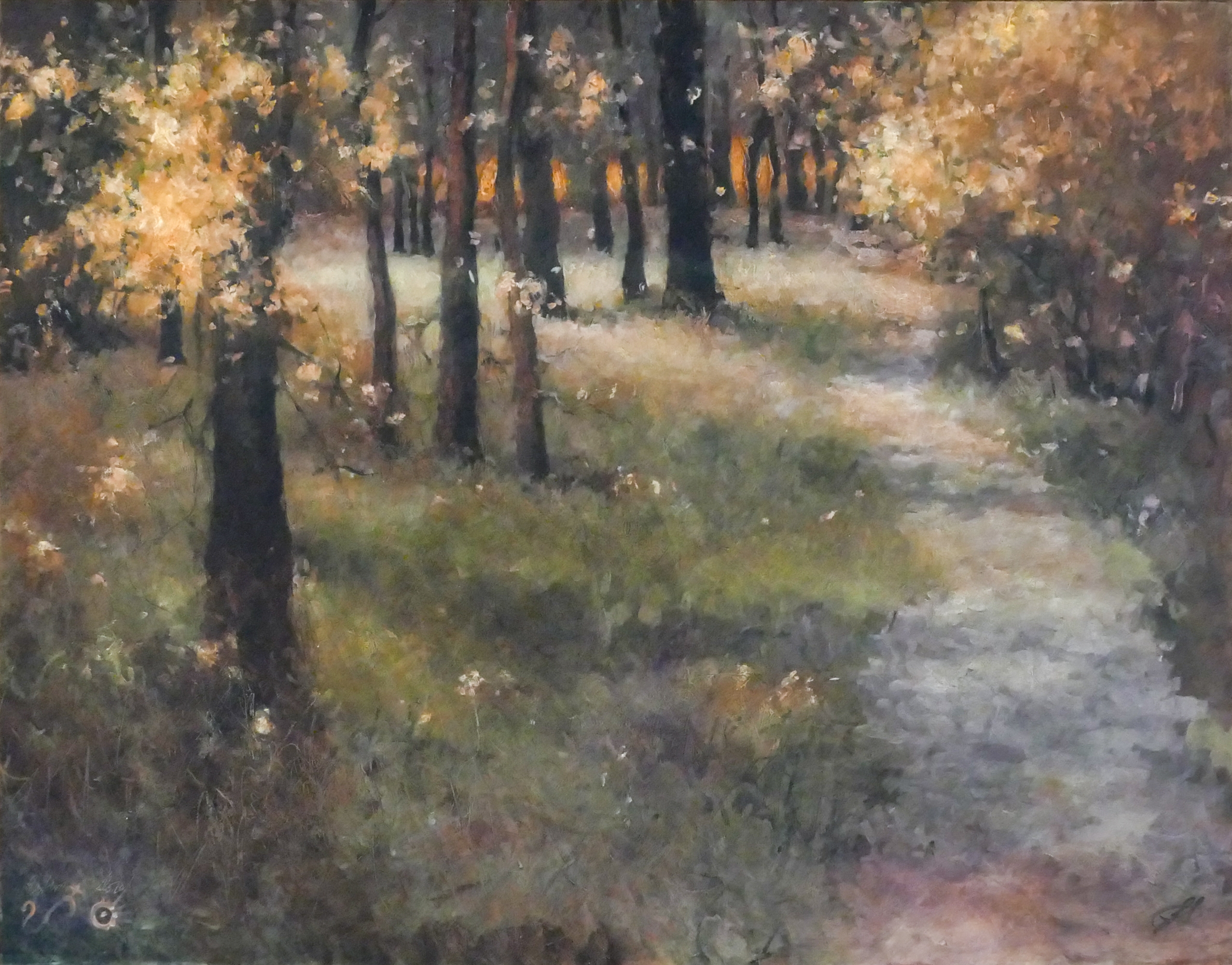 June Stratton | Twilight Forest Landscape | MutualArt