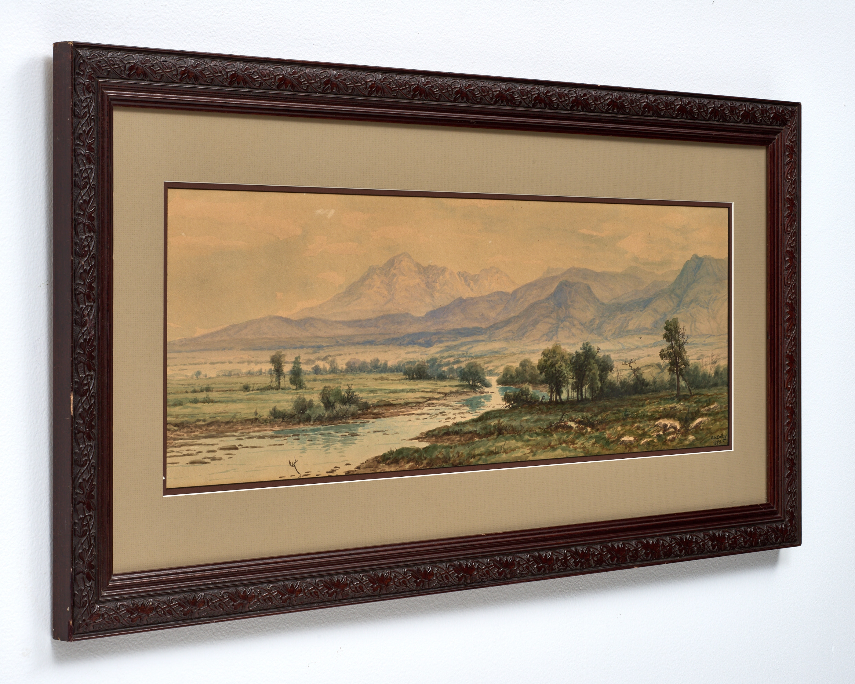 George Ernest Colby | George Ernest Colby Watercolor Landscape (1890 ...
