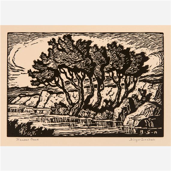 Kansas Creek by Birger Sandzén, 1936