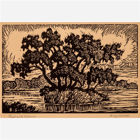 Pond with Willows by Birger Sandzén, 1930