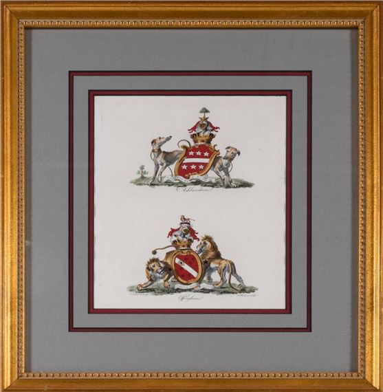 SET OF FOUR ARMORIAL PRINTS - Francis H. Chesham