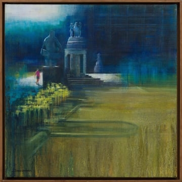 Artwork by Karen Wykerd, Jan Smuts / Delville Wood Memorial (Urban Idyll Series, Made of oil on canvas