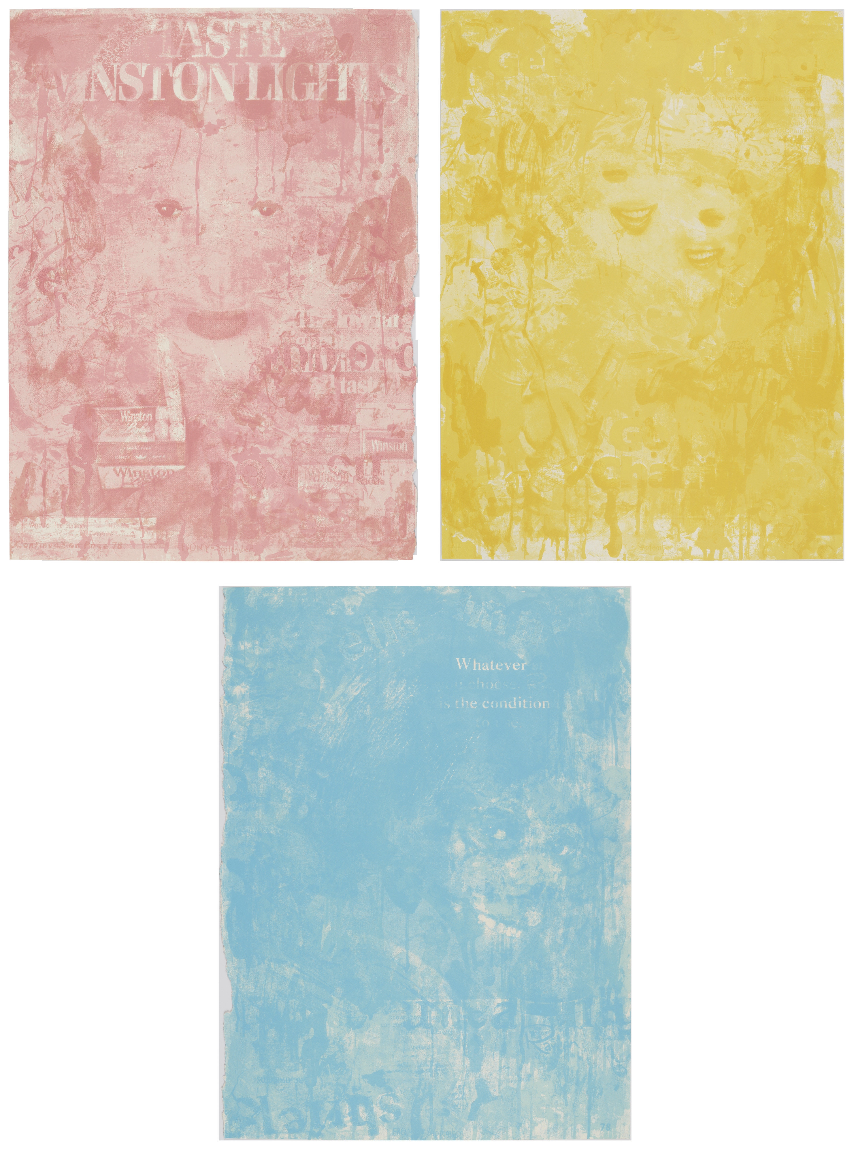 Artwork by Noel W. Anderson, Ebony Files, the Albuquerque Suite (T. 19-327-19-329), Made of three lithographs in colors