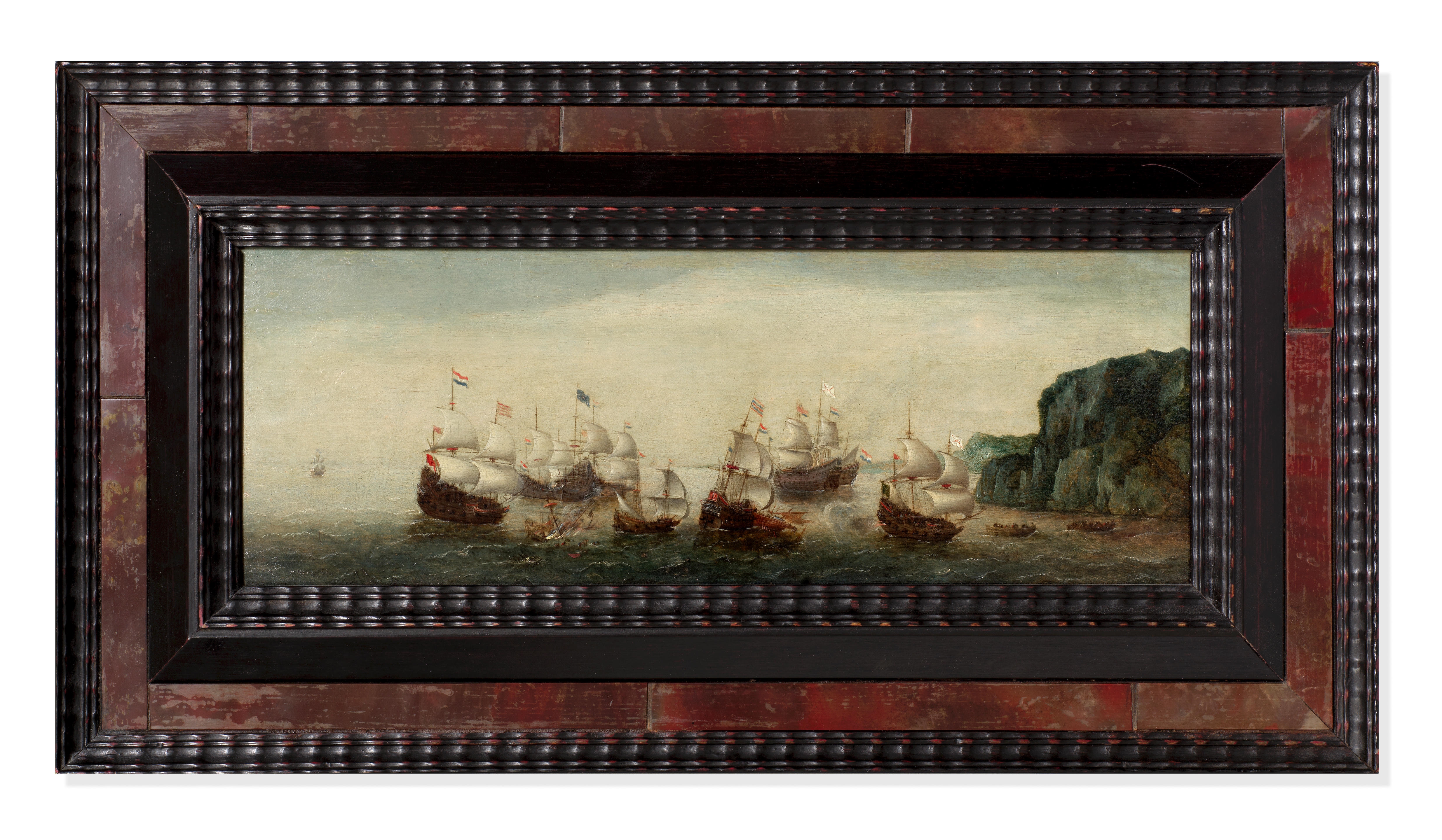 Artwork by Cornelis Verbeeck, The Battle of Gibraltar, Made of oil on panel