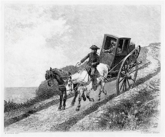 The Postillion by Jean-Richard Goubie, 1878