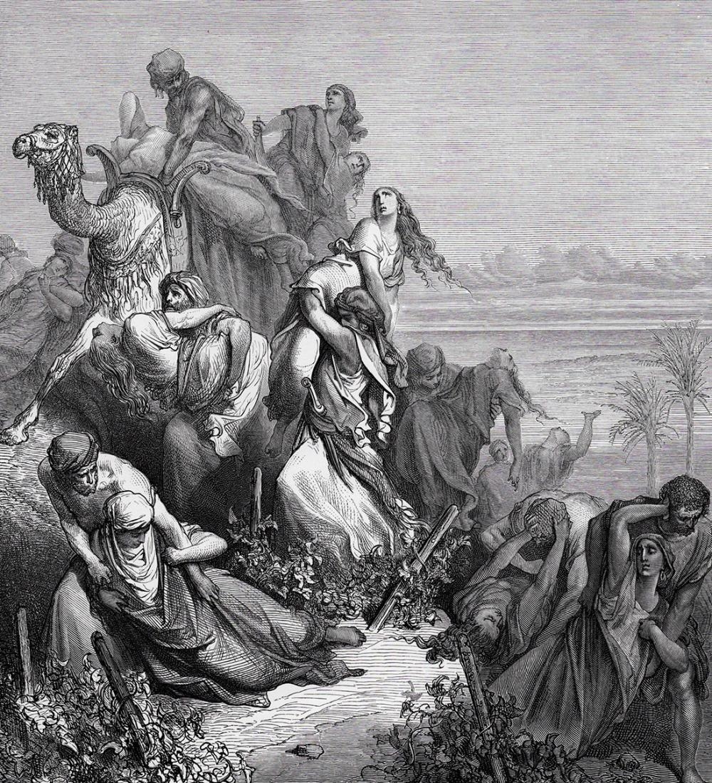 Gustave Doré | The Benjaminites take the Virgins of Jabesh Gilead (1880 ...