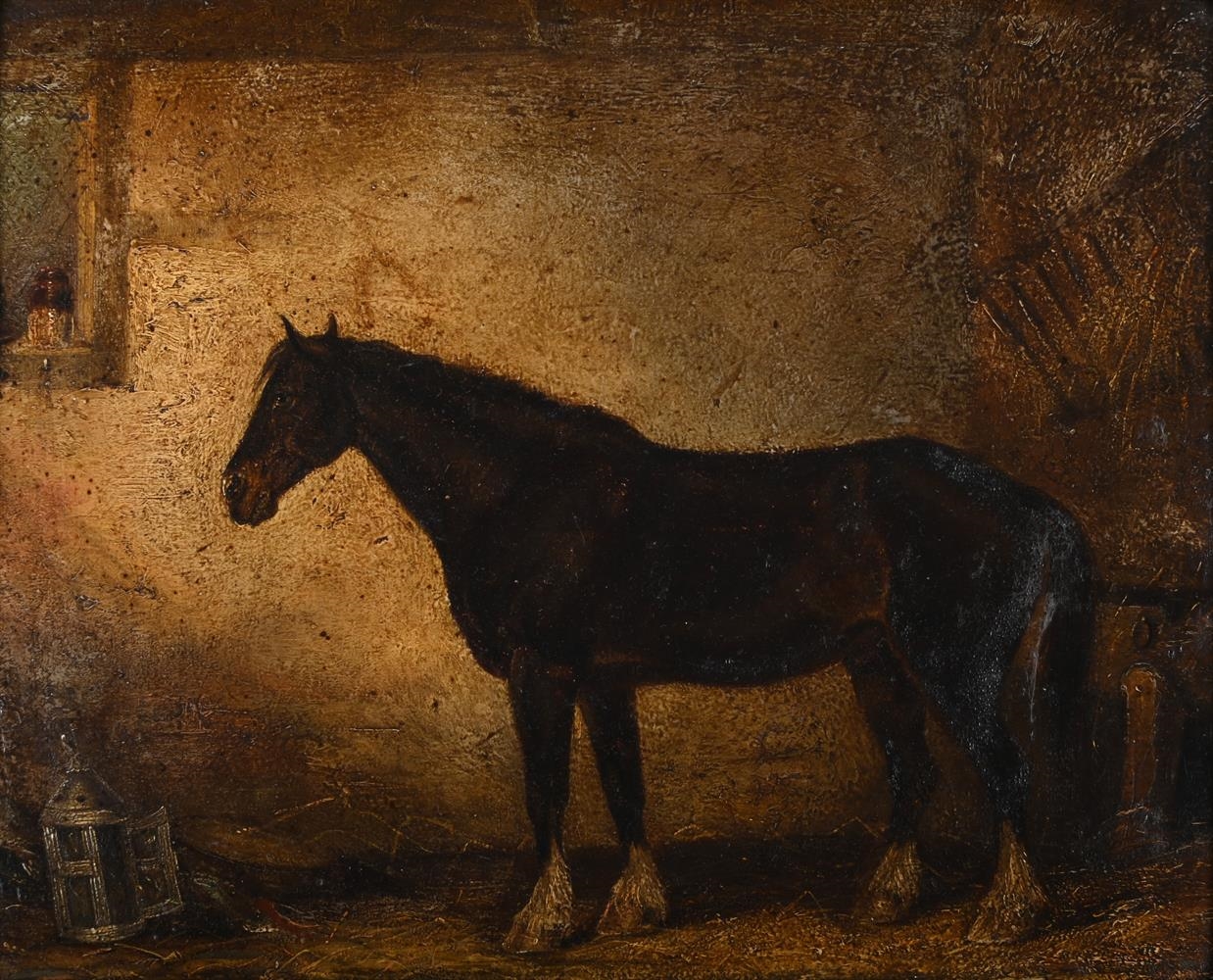 Artwork by J. W. Smith, PORTRAIT OF A FAVOURITE HORSE, Made of Oil on board