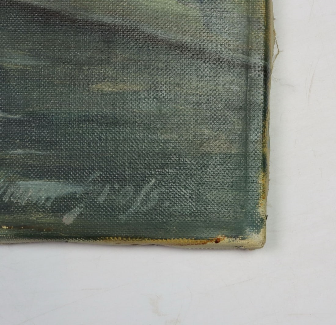 Artwork by Einar Gross, Copenhagen Canal Cityscape, Denmark, Made of oil on canvas