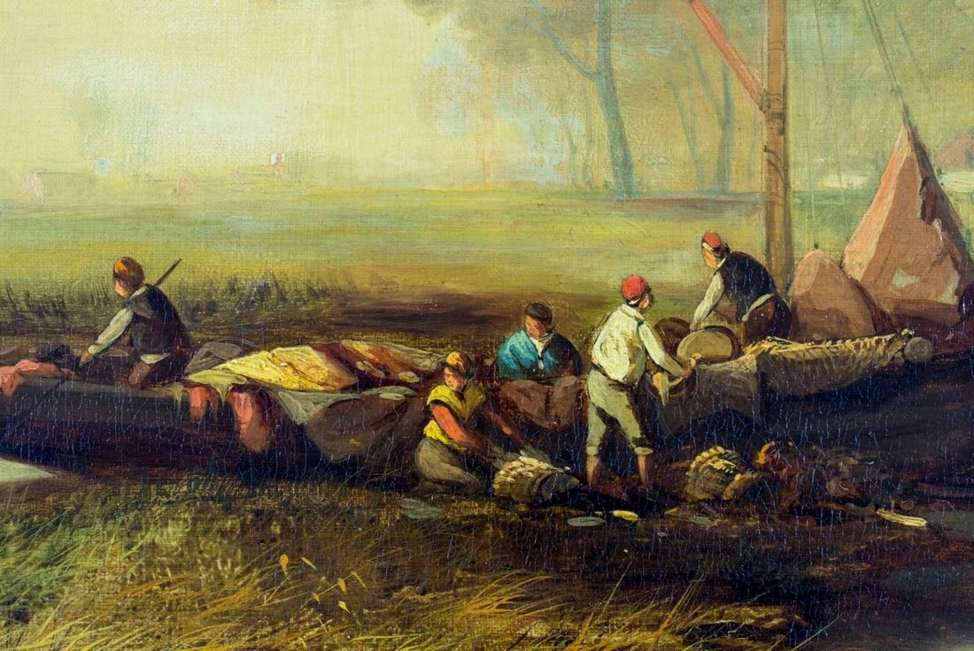 George G. Fryer | Lake Landscape with Fishing Boat | MutualArt