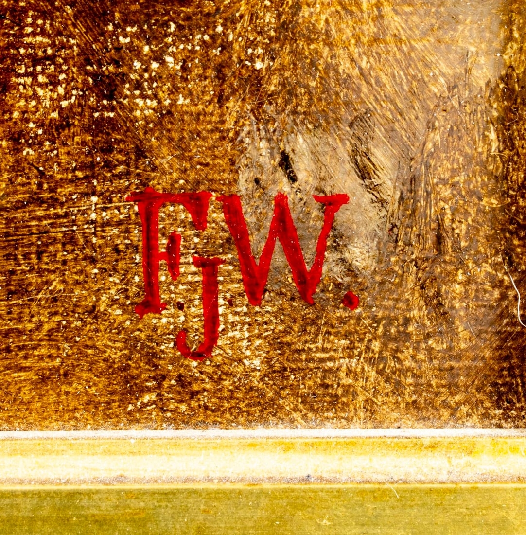 Artwork by Francis John Wyburd, Girl with Kitten, Made of oil on canvas