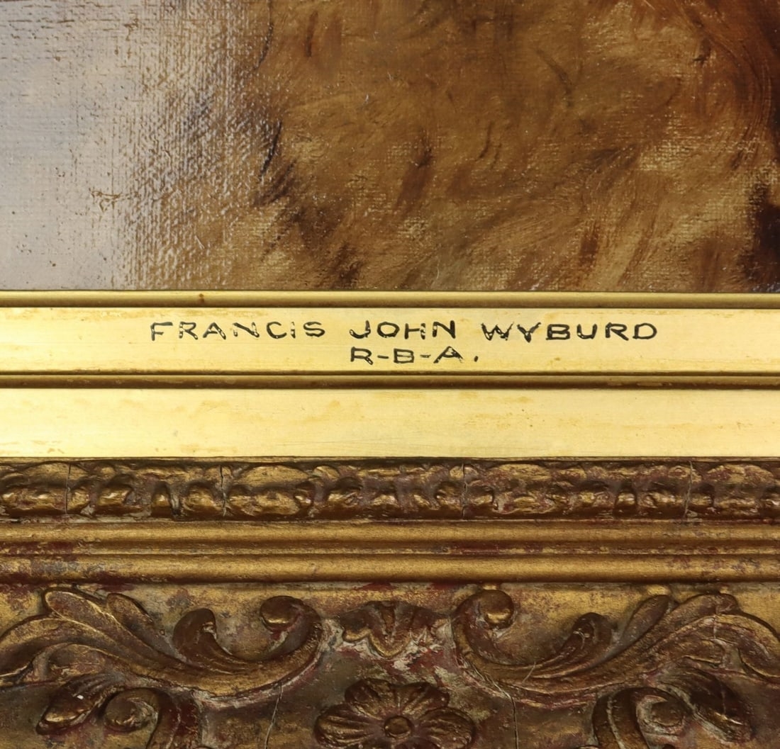 Artwork by Francis John Wyburd, Girl with Kitten, Made of oil on canvas