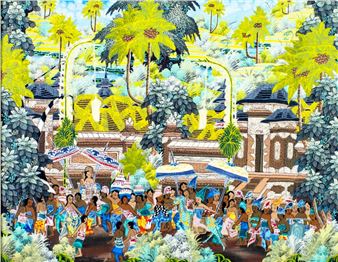 Balinese Street Scene - Nydarta Penessanan Kloo