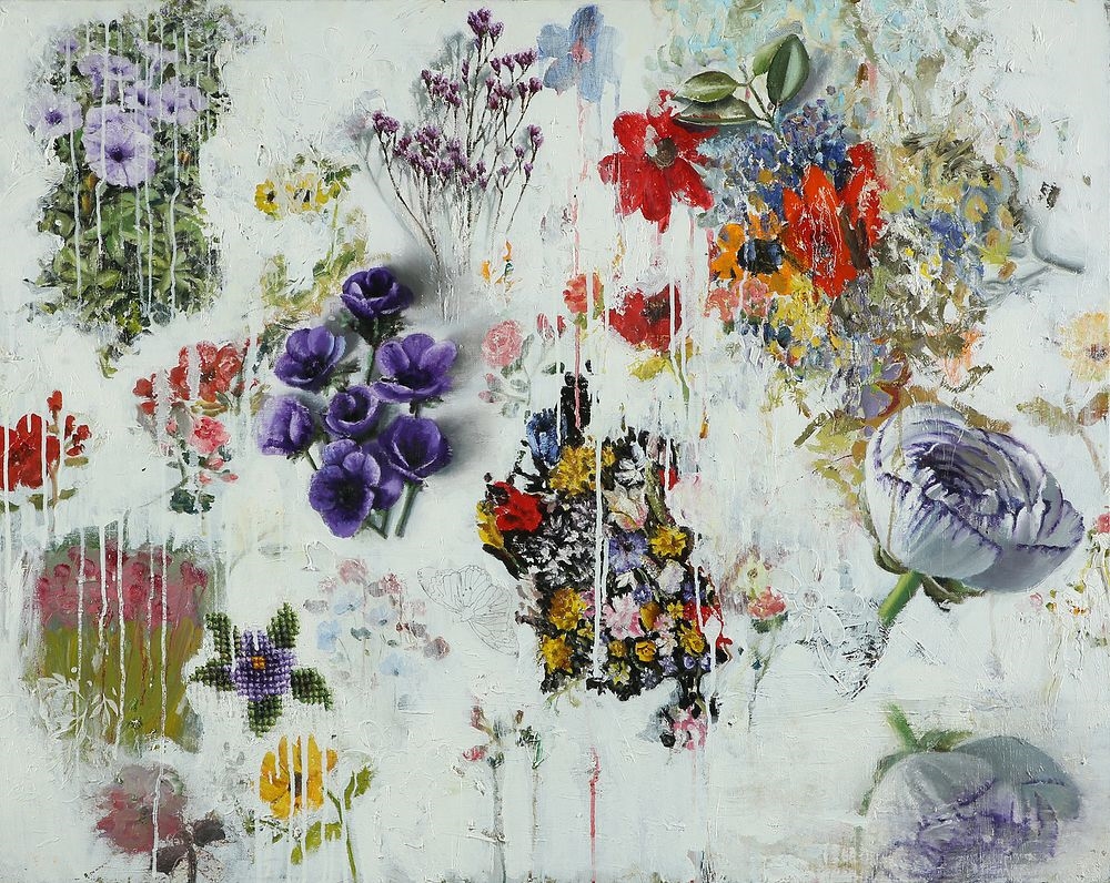 Artwork by Amir Shefet, Flowers, Made of Oil on canvas