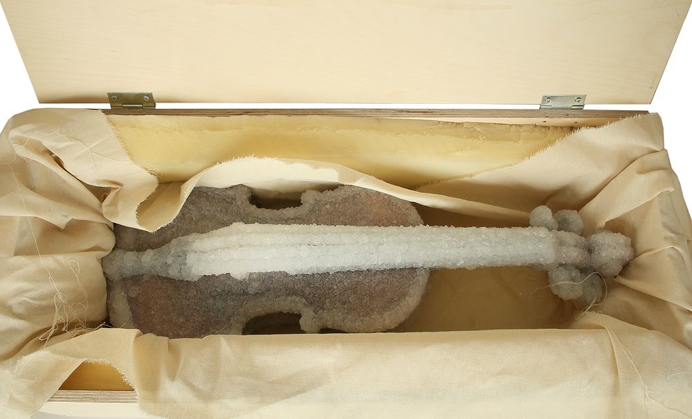 Artwork by Sigalit Landau, Salt Violin