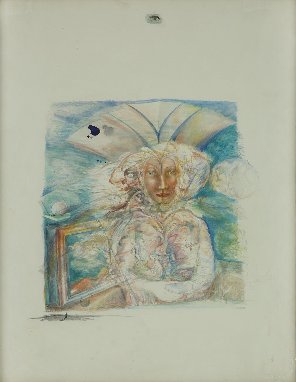 Artwork by Batia Apollo, Woman, Made of Marker and watercolor on paper