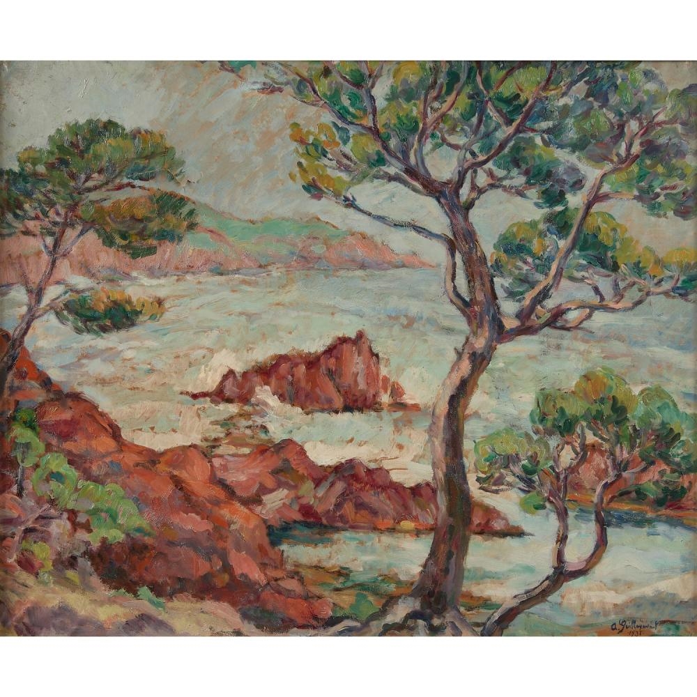 Artwork by Armand Guillaumin II, LE TRAYAS, Made of Oil on paper mounted on canvas