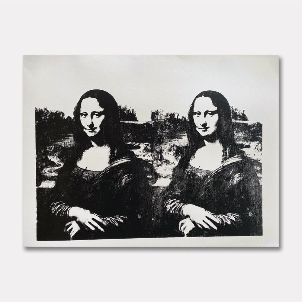Artwork by Andy Warhol, Mona Lisa #5, Made of SIlkscreen on Vellum Paper