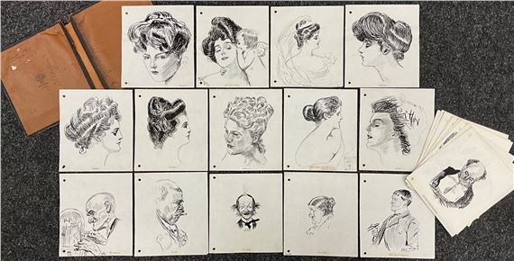 Charles Dana Gibson | a folio of 26 pen and ink sketches | MutualArt