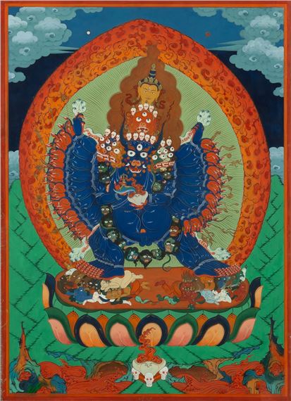 Yamantaka Yab Yum - Mongolian School, 20th Century