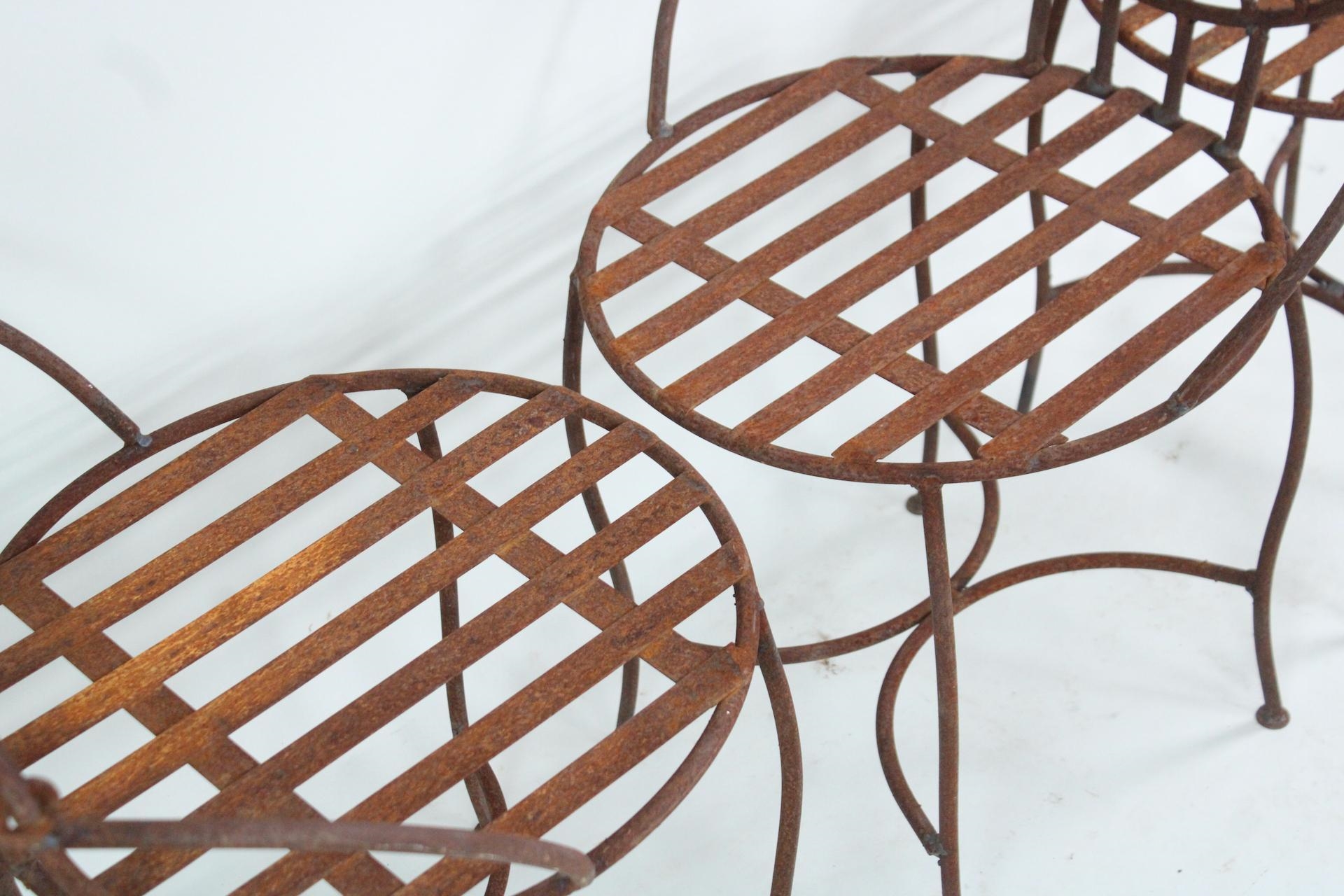 John Risley | Set of 4 John Risley Style Modern Metal Face Outdoor ...