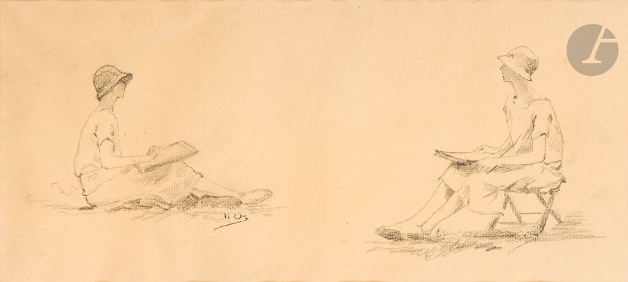 Alphonse Osbert | Study of a woman reading | MutualArt