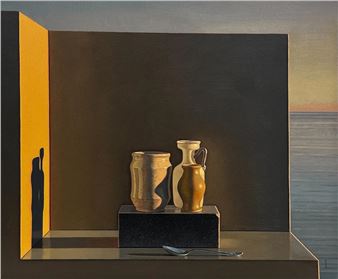 Still Life with Bottles and Spoon - David Ligare