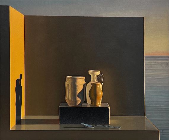 Still Life with Bottles and Spoon - David Ligare