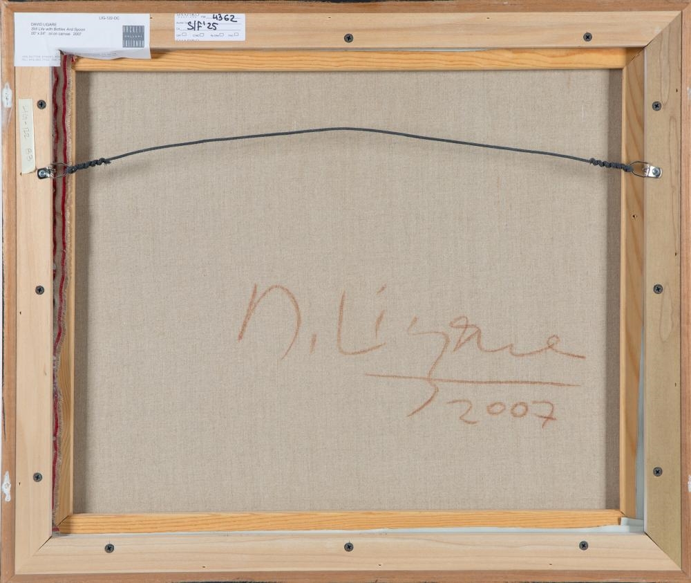 Artwork by David Ligare, Still Life with Bottles and Spoon, Made of oil on canvas