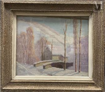 Chalet sous la neige - Charles Bouthéon