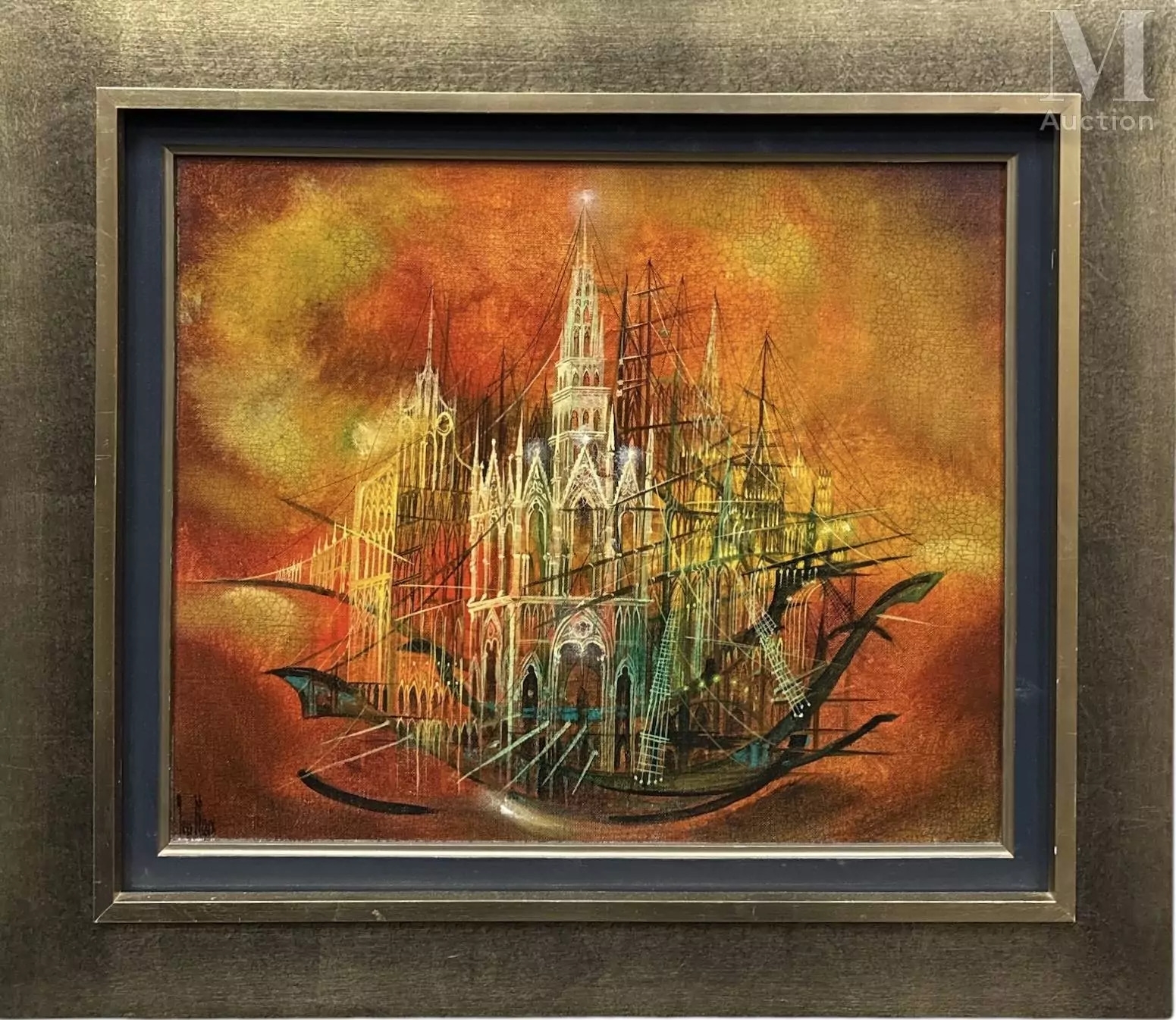 Artwork by Yves Chaix, Cathédrale,, Made of Huile sur toile