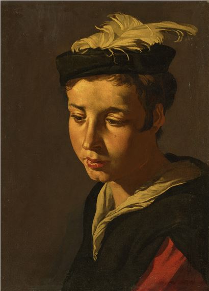 Matthias Stomer | Head of a young man (1599) | MutualArt