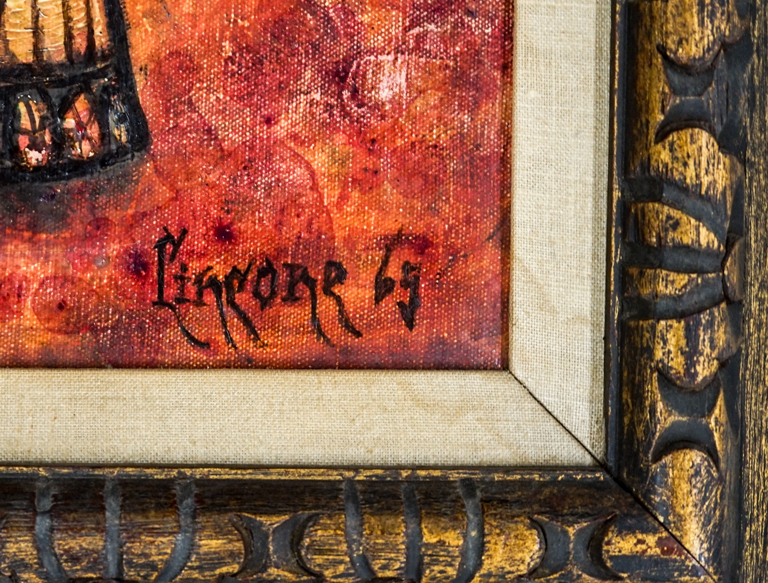 Artwork by Don Cincone, Don Cincone Oil on Canvas Framed [Flowers], Made of oil on canvas painting