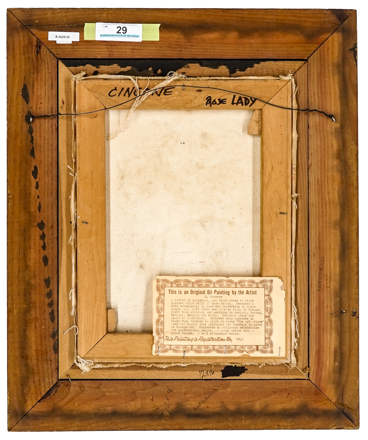 Artwork by Don Cincone, Don Cincone Oil on Canvas Framed [Flowers], Made of oil on canvas painting