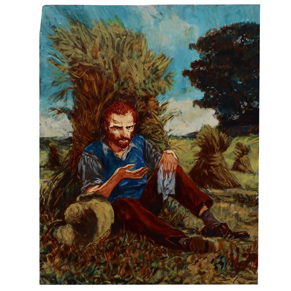 Van Gogh assis dans le blé by Gradimir Smudja