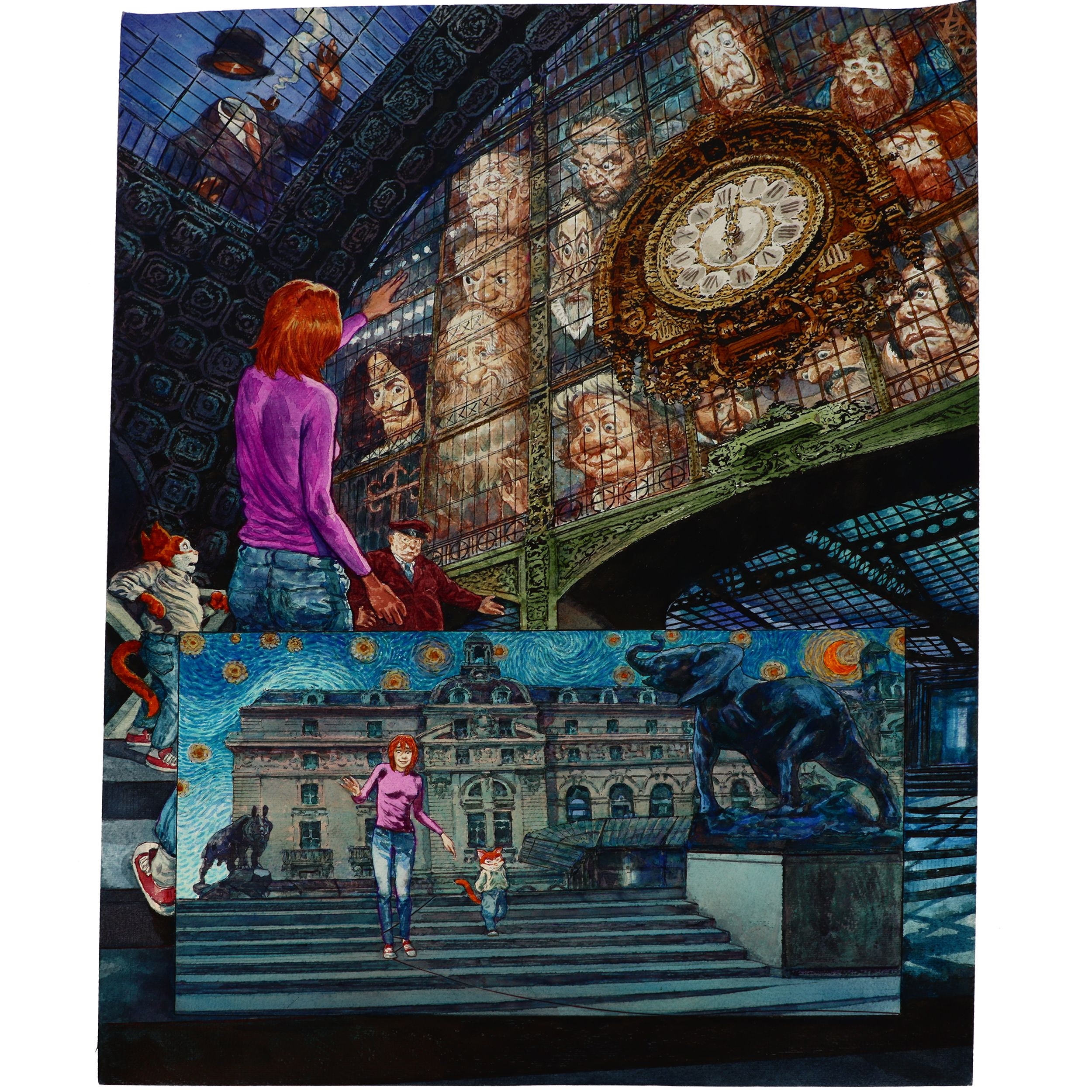 Artwork by Gradimir Smudja, Au fil de l’art T.2, Made of gouache