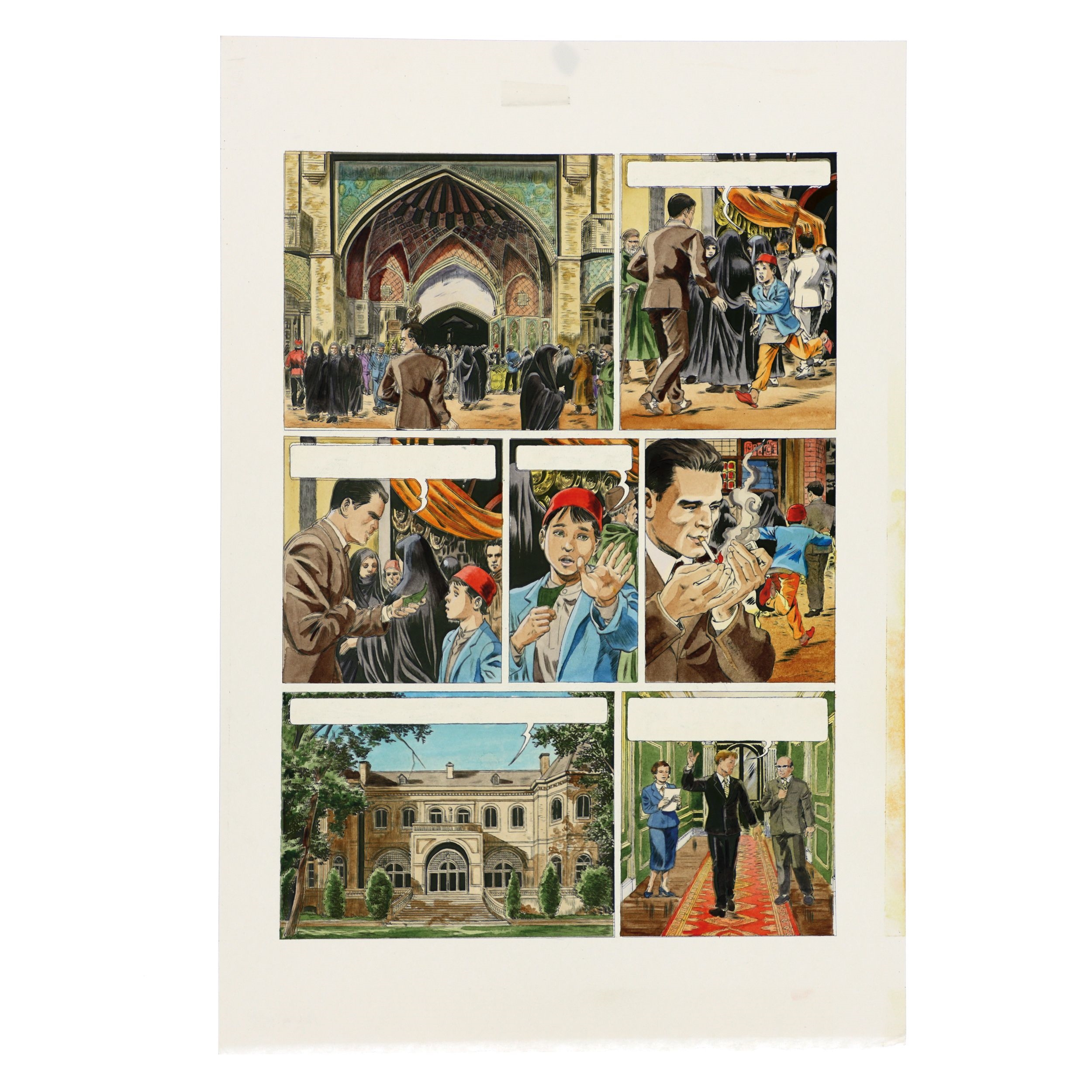 Artwork by Christophe Simon, Chroniques diplomatiques, Made of color