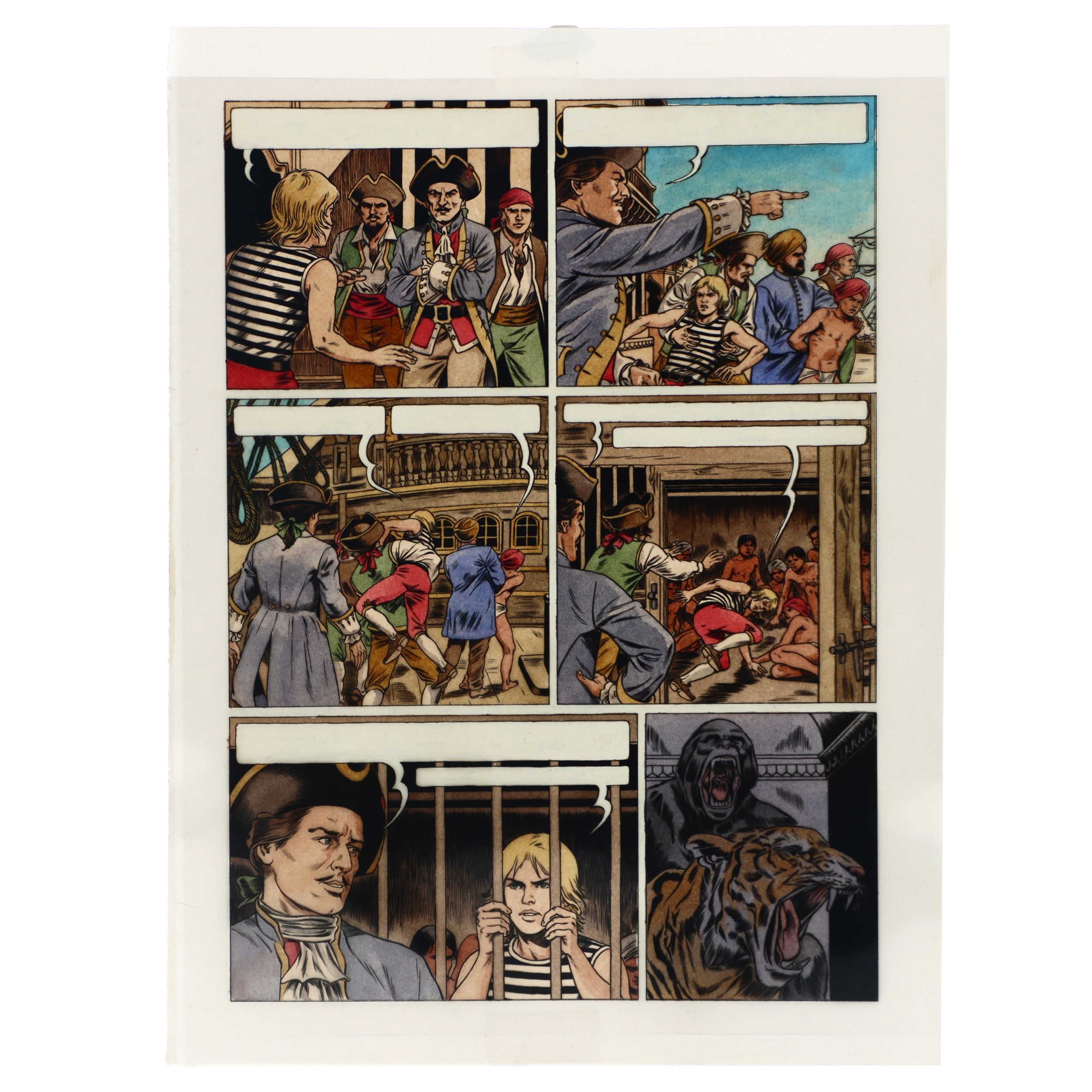 Artwork by Christophe Simon, Les Disparus du Gange, Made of Tintin