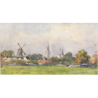 Gezicht op Delft - Marinus Gidding