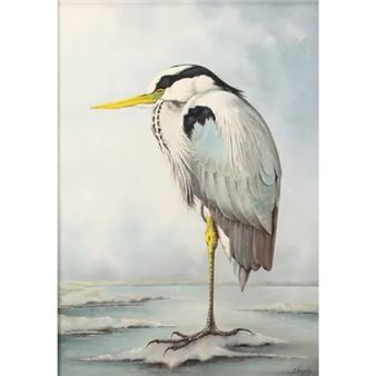 Een blauwe reiger - Jan Wessels