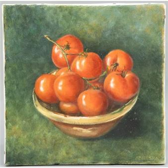 Stilleven met tomaten in schaal - Ariane de Saryusz Bielska
