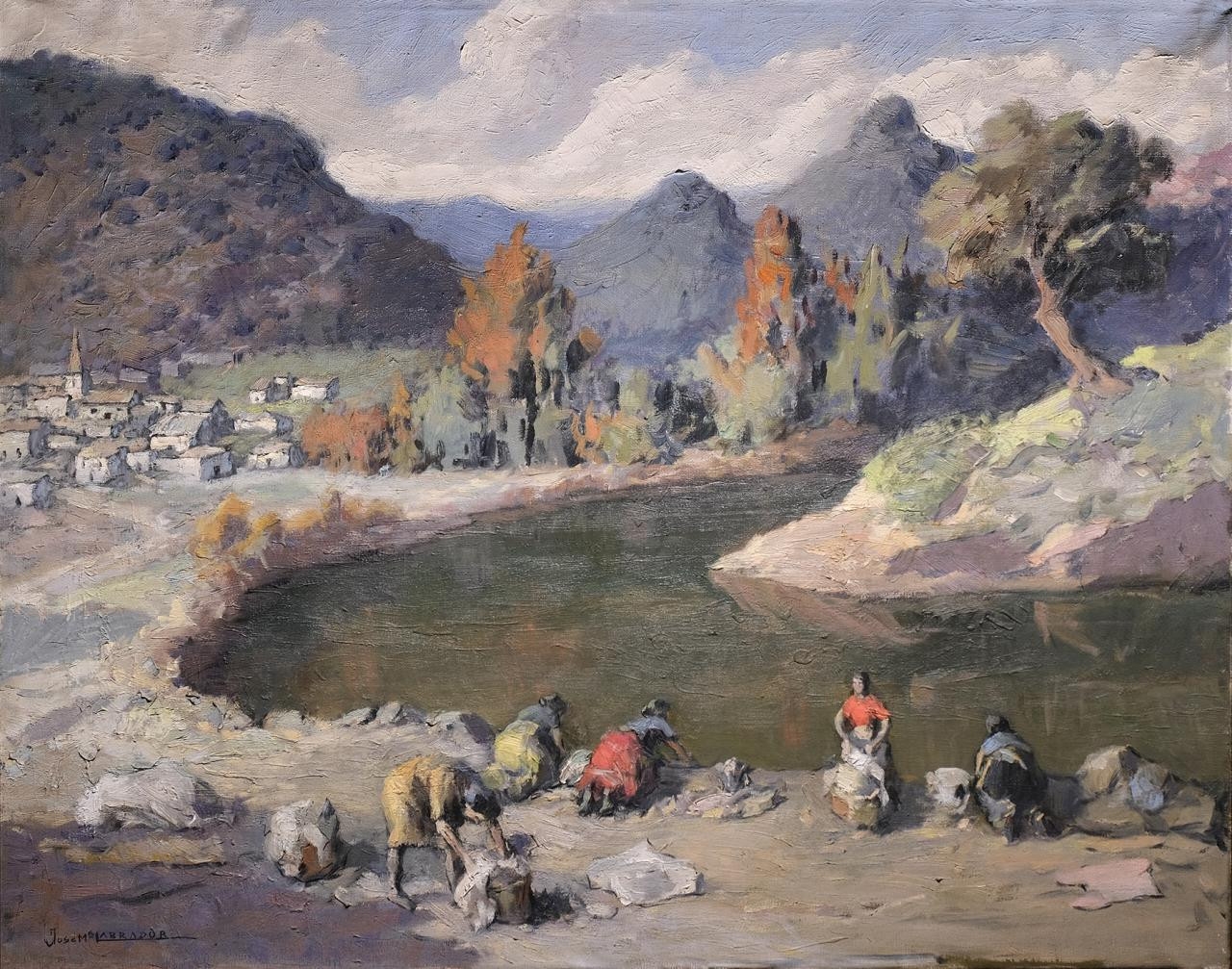 José María Labrador | Lavanderas en el río | MutualArt