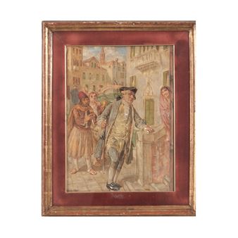 Scena veneziana - Vittorio Emanuele Bressanin