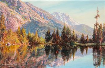 BOB WYGANT (1927-2008) WESTERN LANDSCAPE OIL ON BOARD - Bob (charles Robert) Jr. Wygant